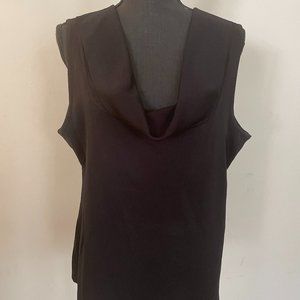 Misook Black Cowlneck Tank